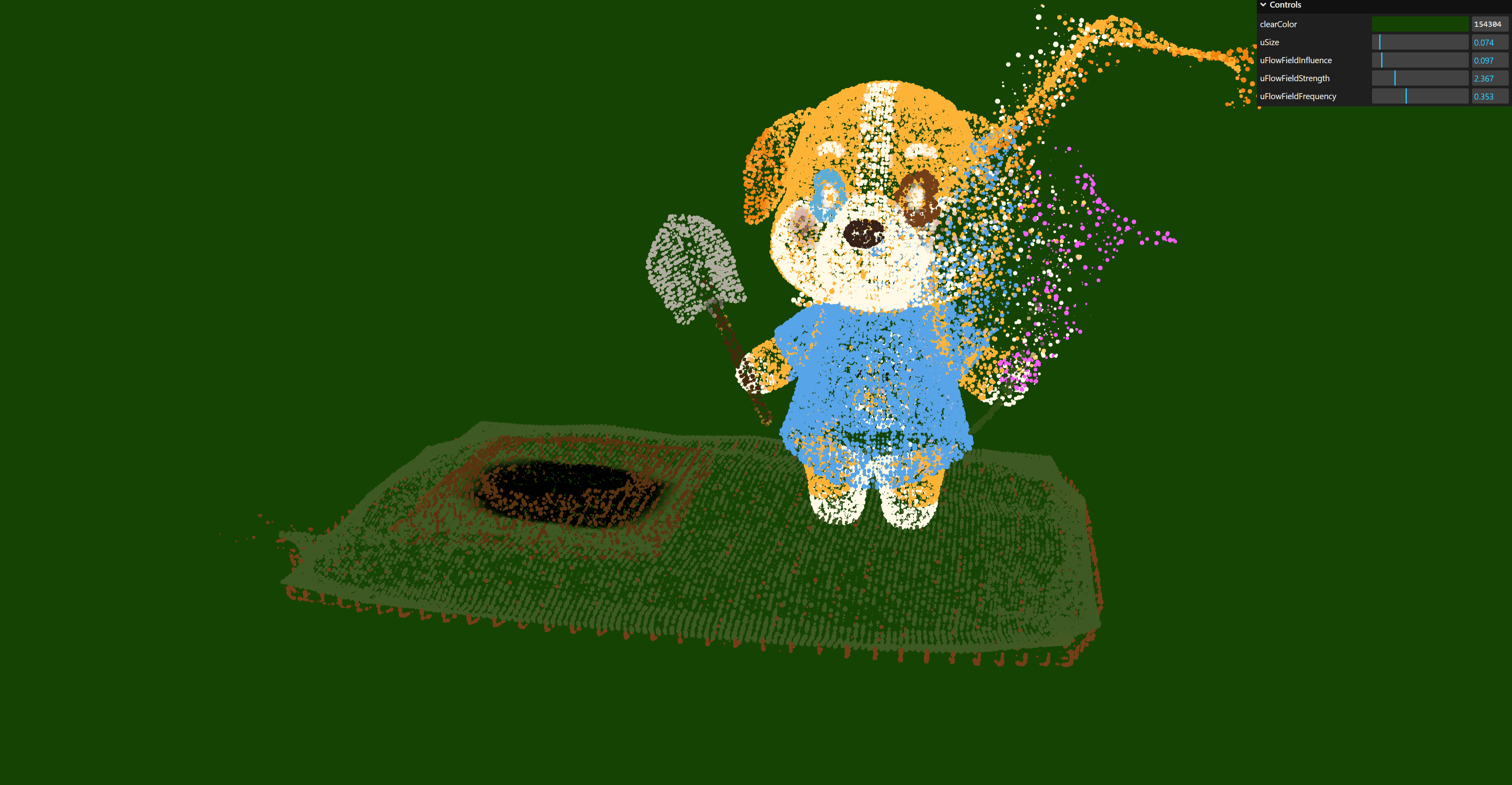 GPGPU Flow Field Particles